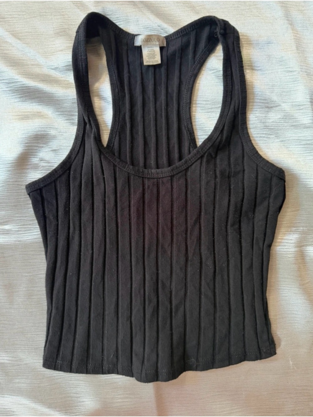 Ribbed Racerback crop Top - Black